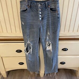 Wild Fable Distressed Button-Fly Jeans